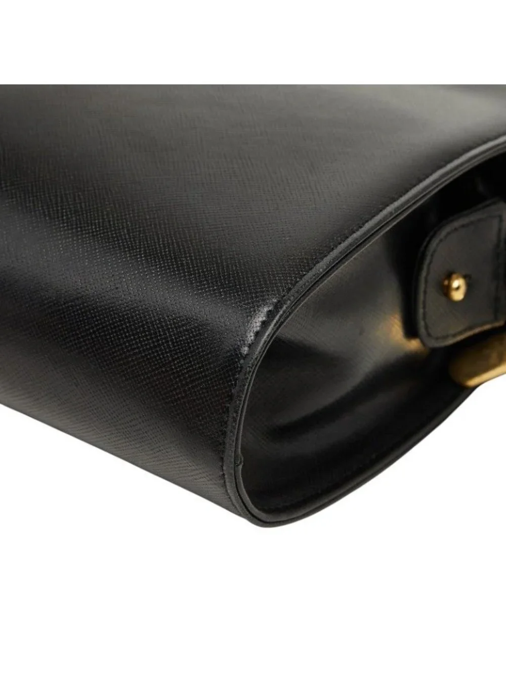 Saint Laurent Clutch Black Gold Leather